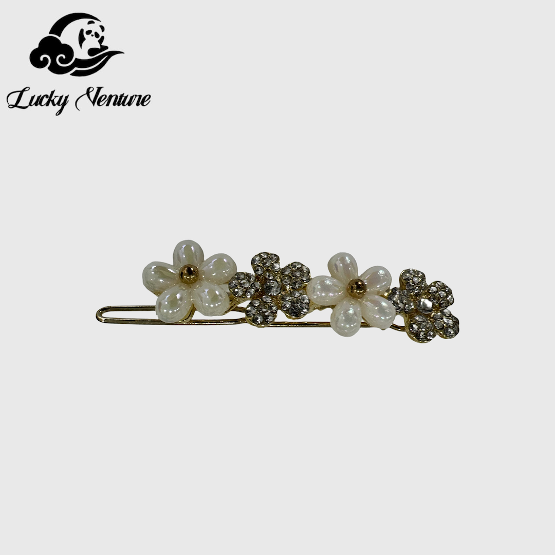 Bangs hair clip flower style